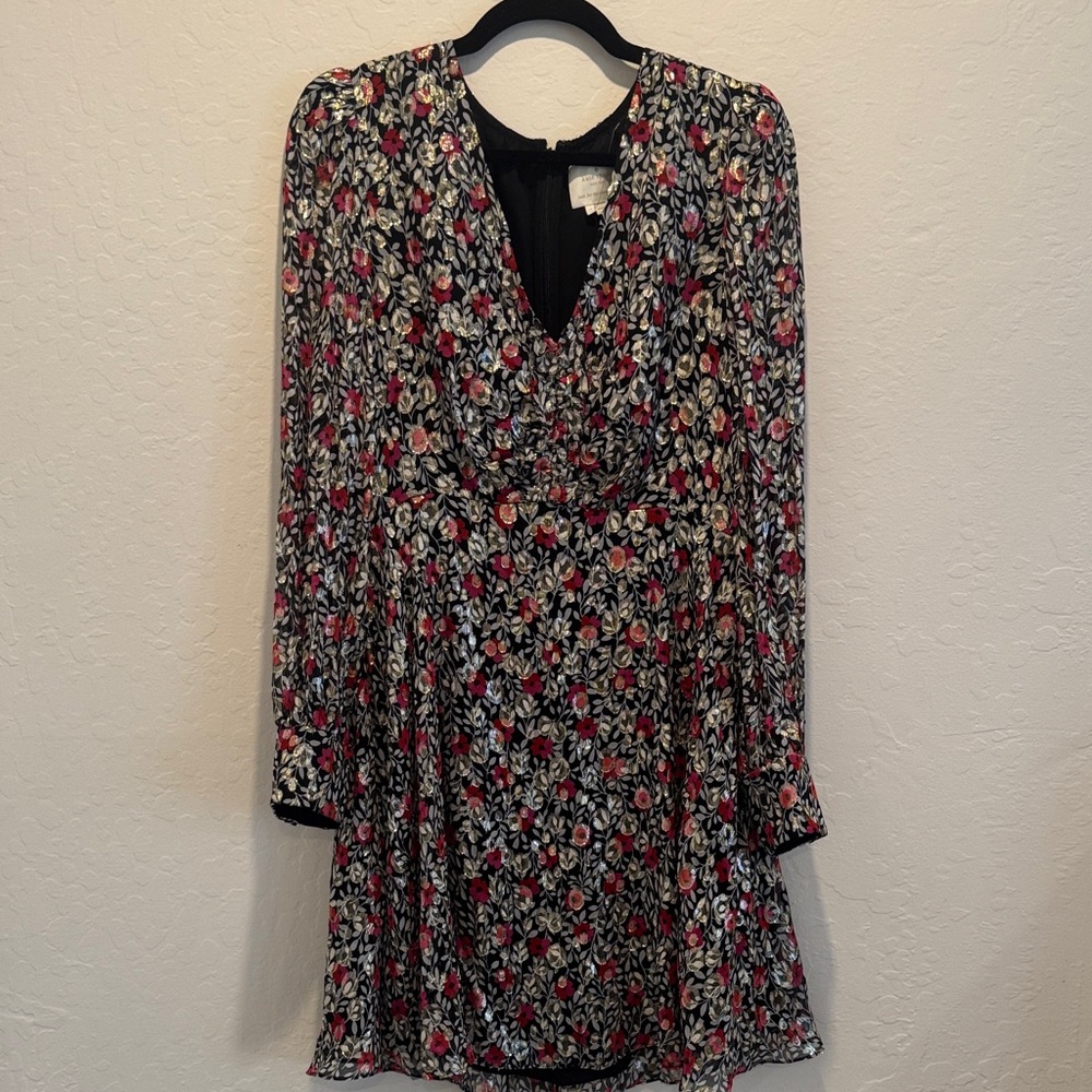 Kate Spade Black and Red Floral Dress